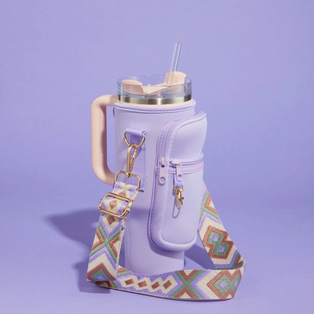 Dual Strap Fit-Cooler Sling Tumbler Crossbody Bag